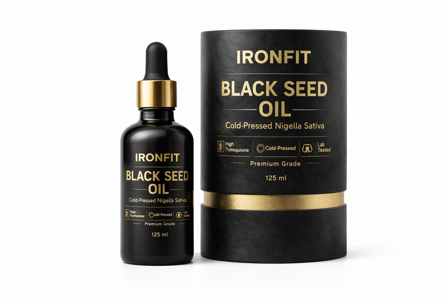 Ironfit Black seed oil 3% thymoquinone levels Cold Pressed IronFit