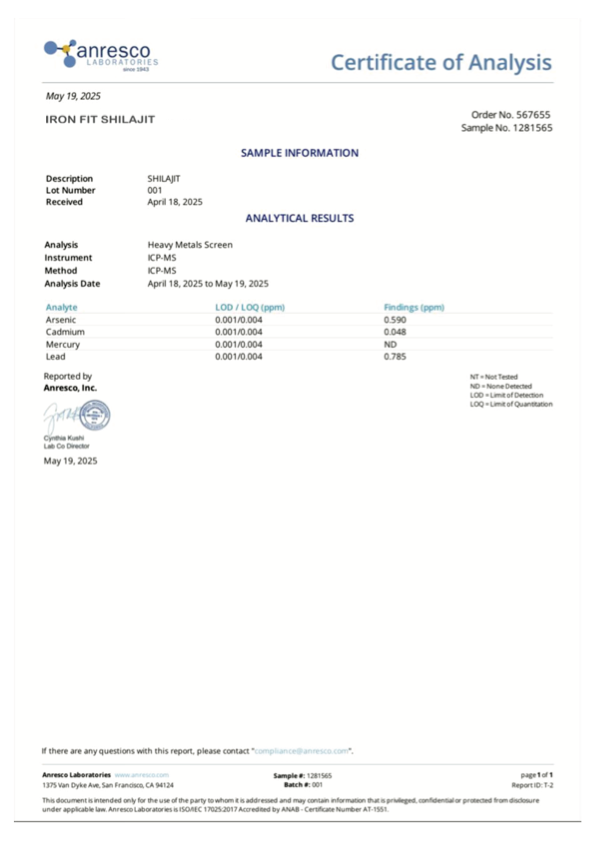 Shilajit Resin HiwaFit