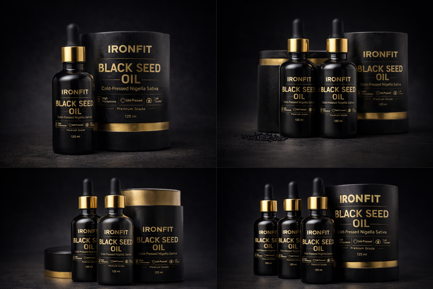 Ironfit Black seed oil 3% thymoquinone levels Cold Pressed IronFit